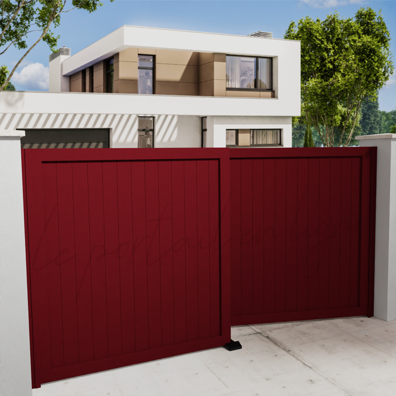 portail-battant-city-10-vertical-rouge-3004