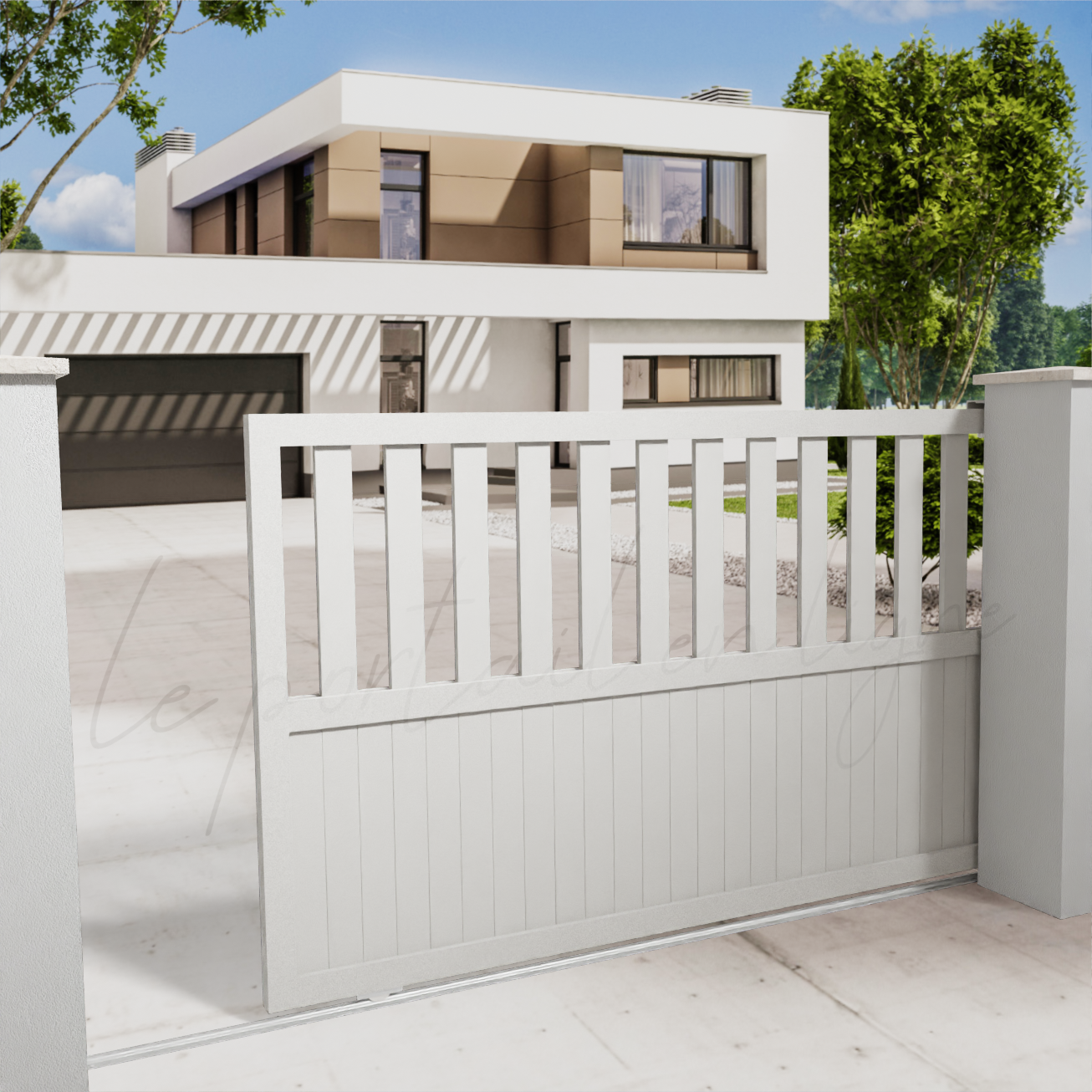 portail-coulissant-classic-10-blanc-9010