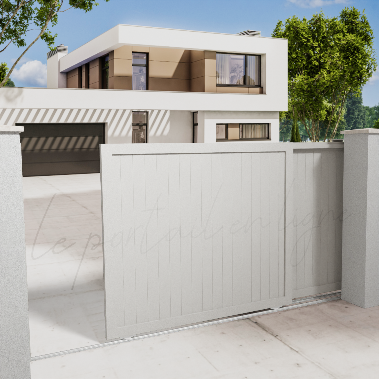 portail-telescopique-CITY-10-vertical-blanc-9010