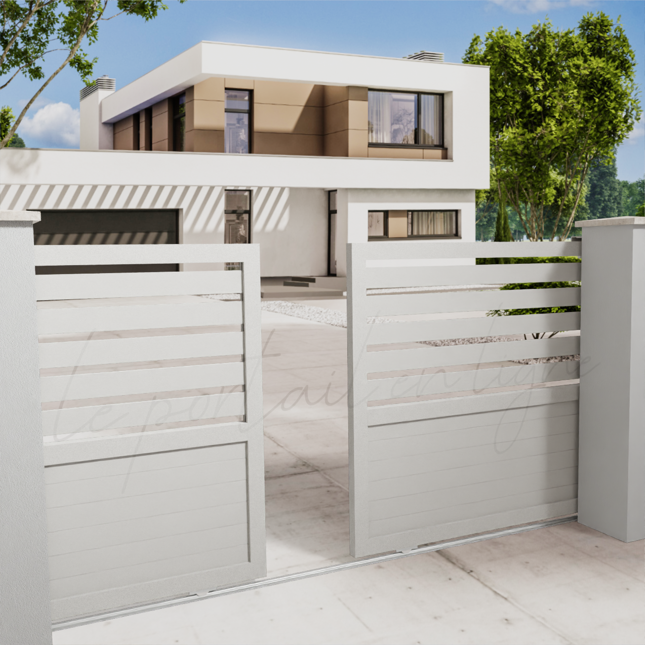 portail-double-coulissant-CITY-10-gap-blanc-9010