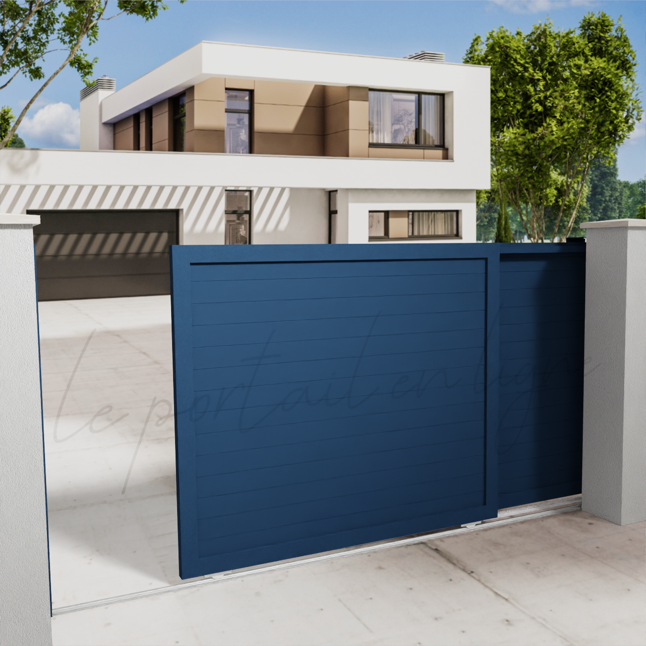 portail-telescopique-CITY-10-bleu-700