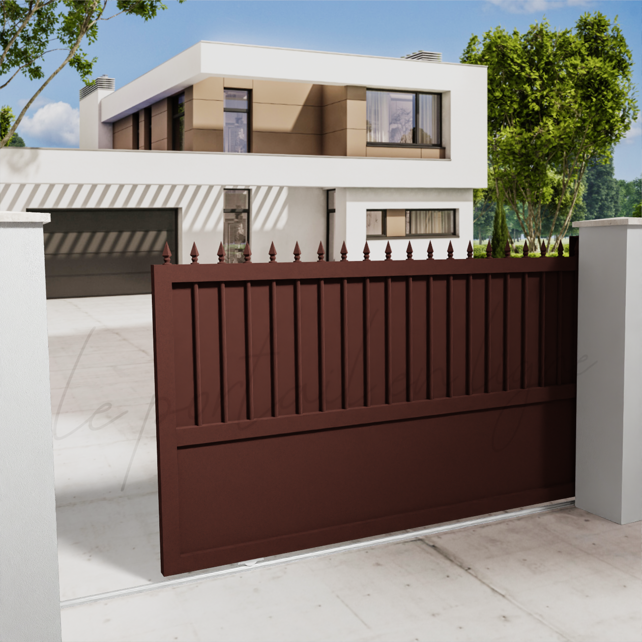 portail-coulissant-prestige-marron-179