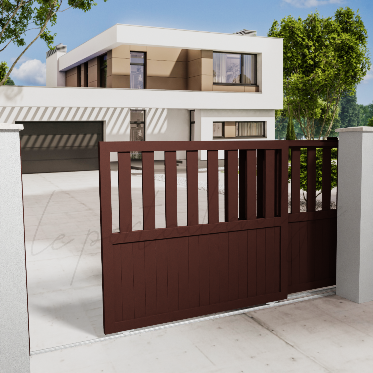 portail-telescopique-Classic-10-marron-179
