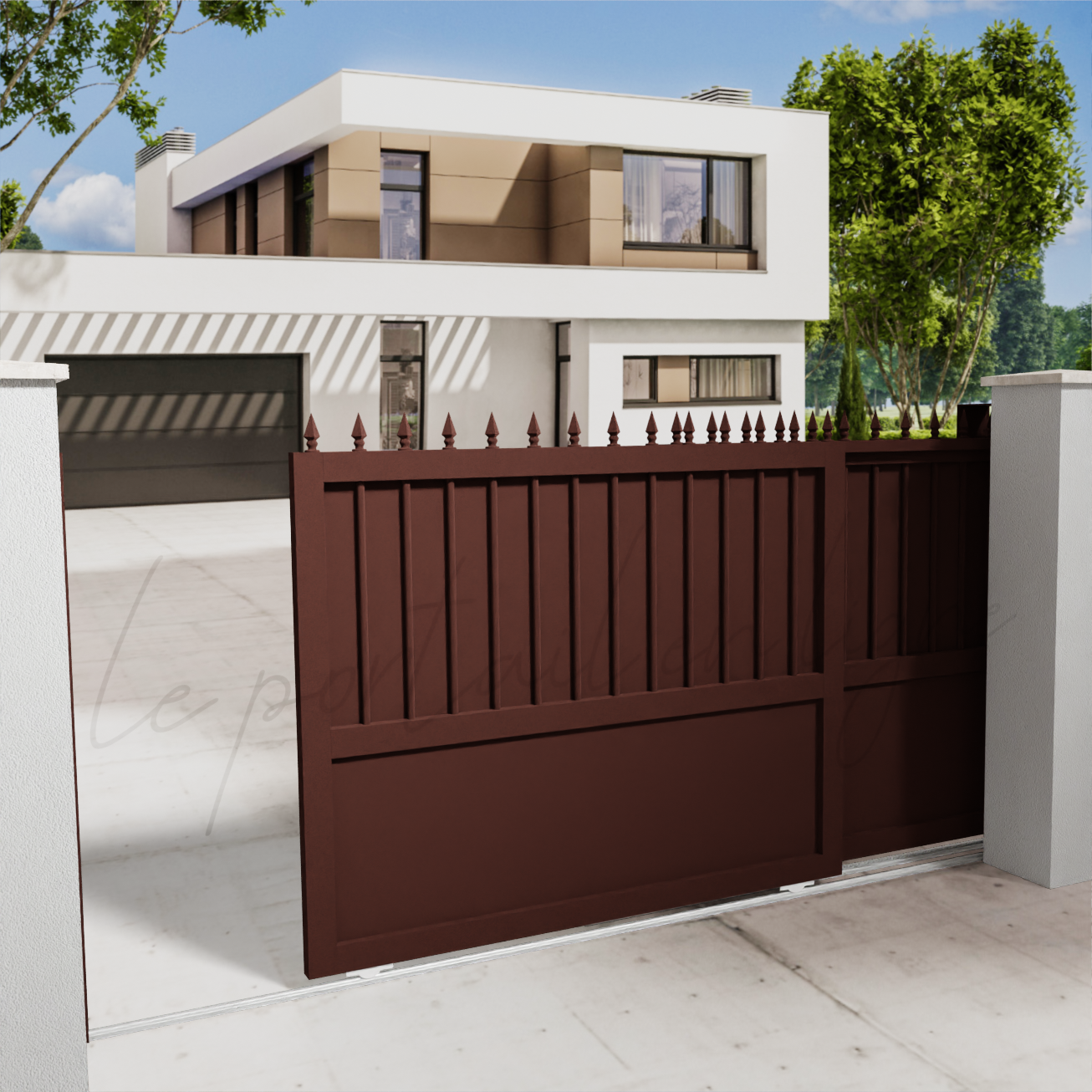portail-telescopique-prestige-marron-179