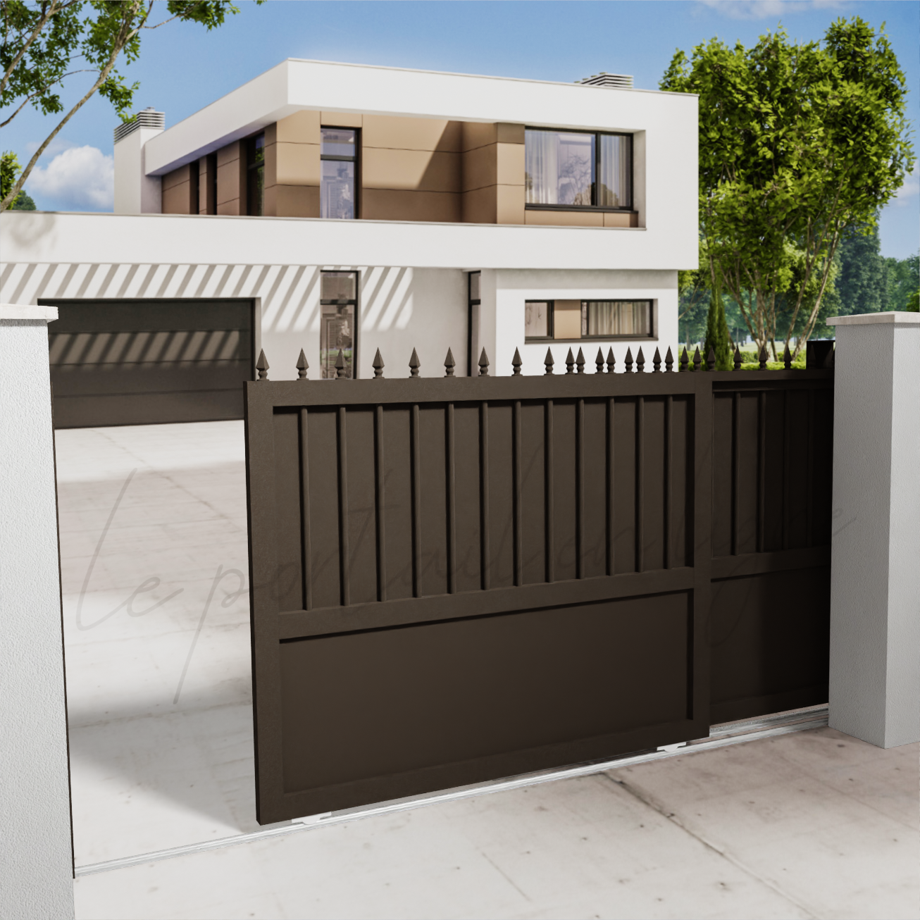 portail-telescopique-prestige-marron-650