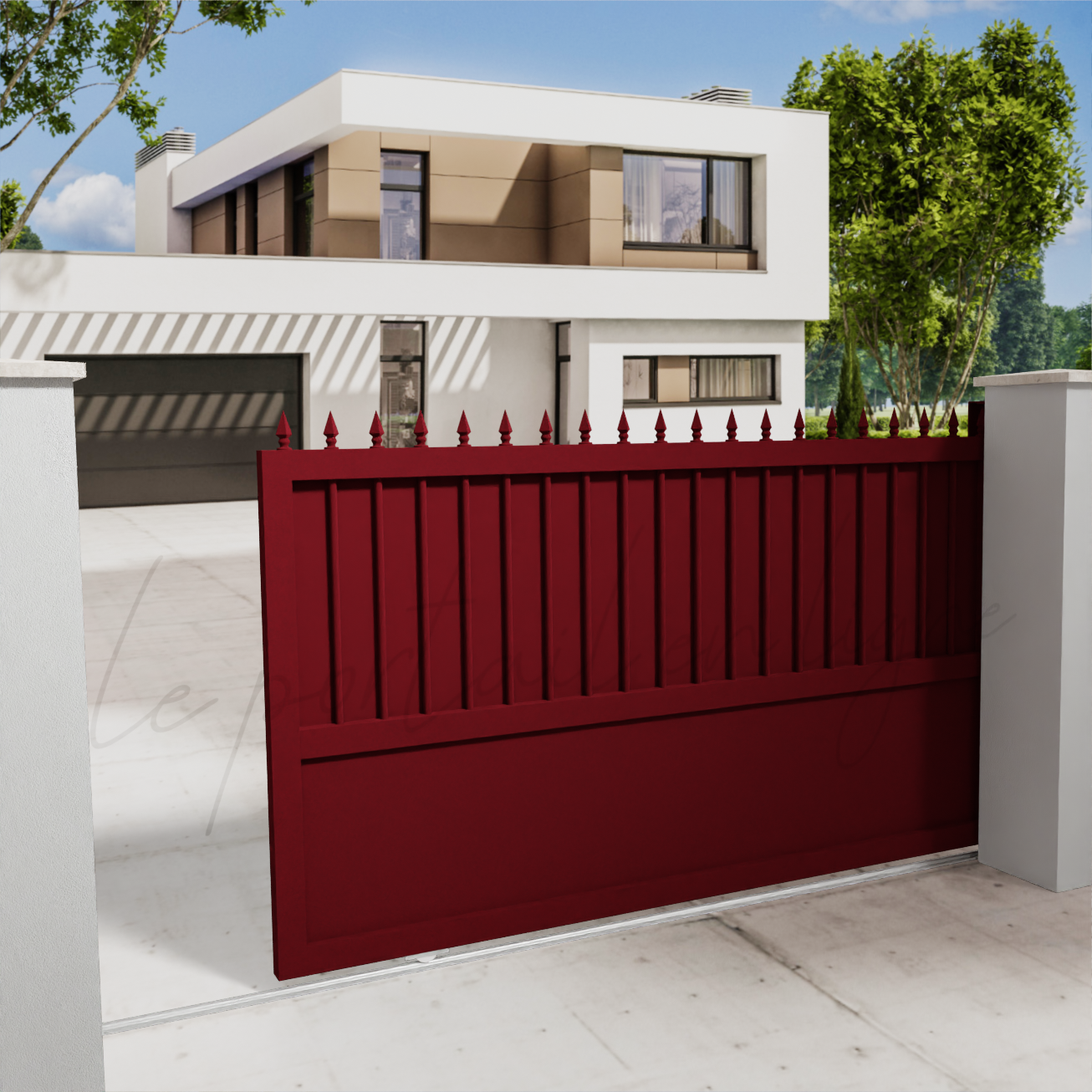 portail-coulissant-prestige-rouge-3004