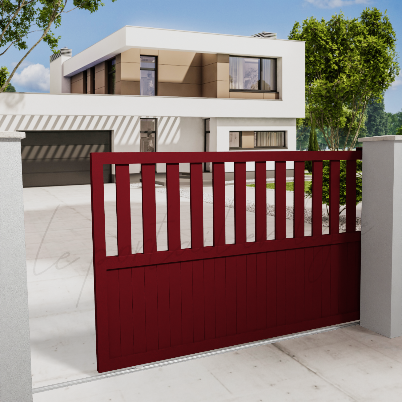 portail-coulissant-classic-10-rouge-3004