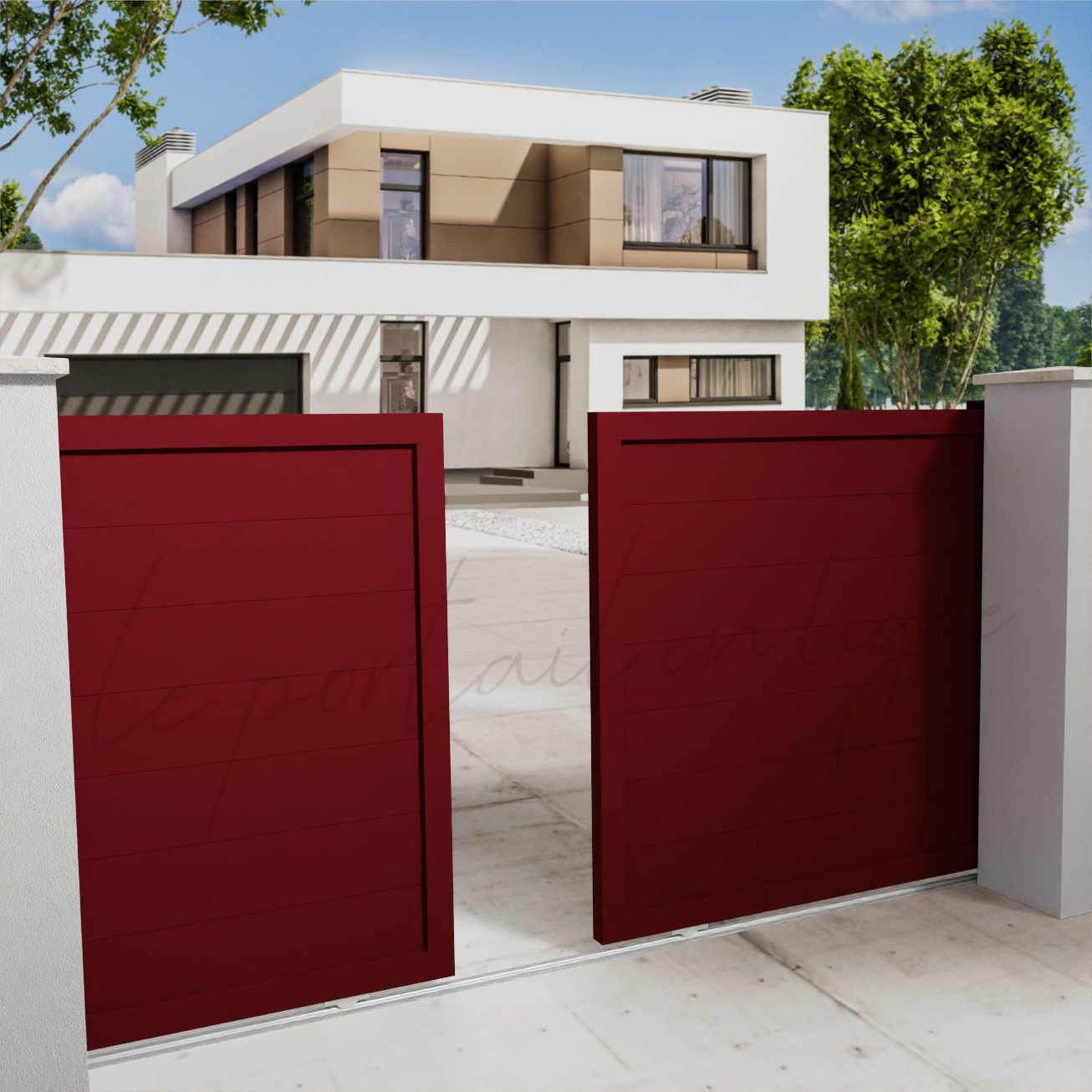 portail-double-coulissant-CITY-20-rouge-3004