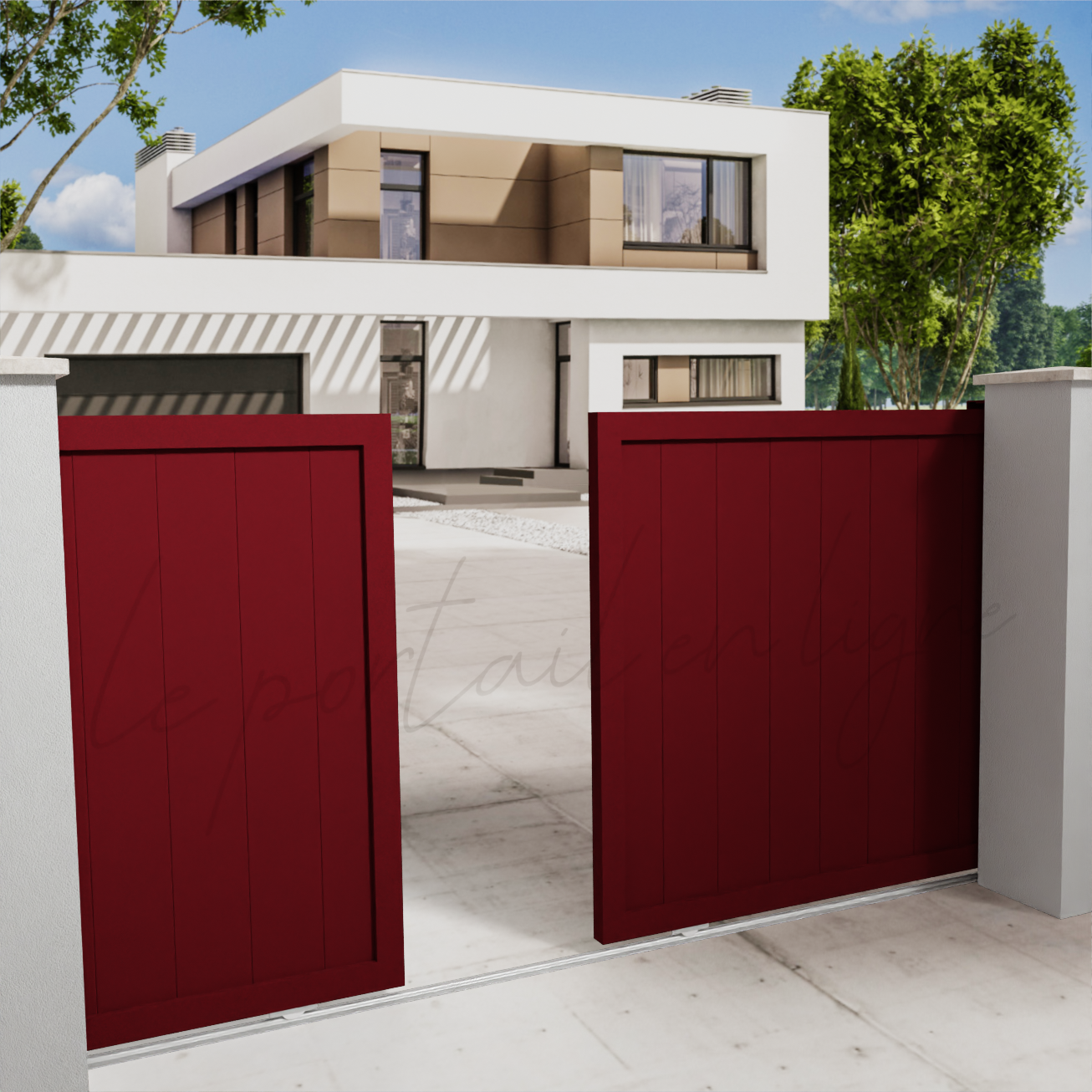 portail-double-coulissant-CITY-20-vertical-rouge-3004