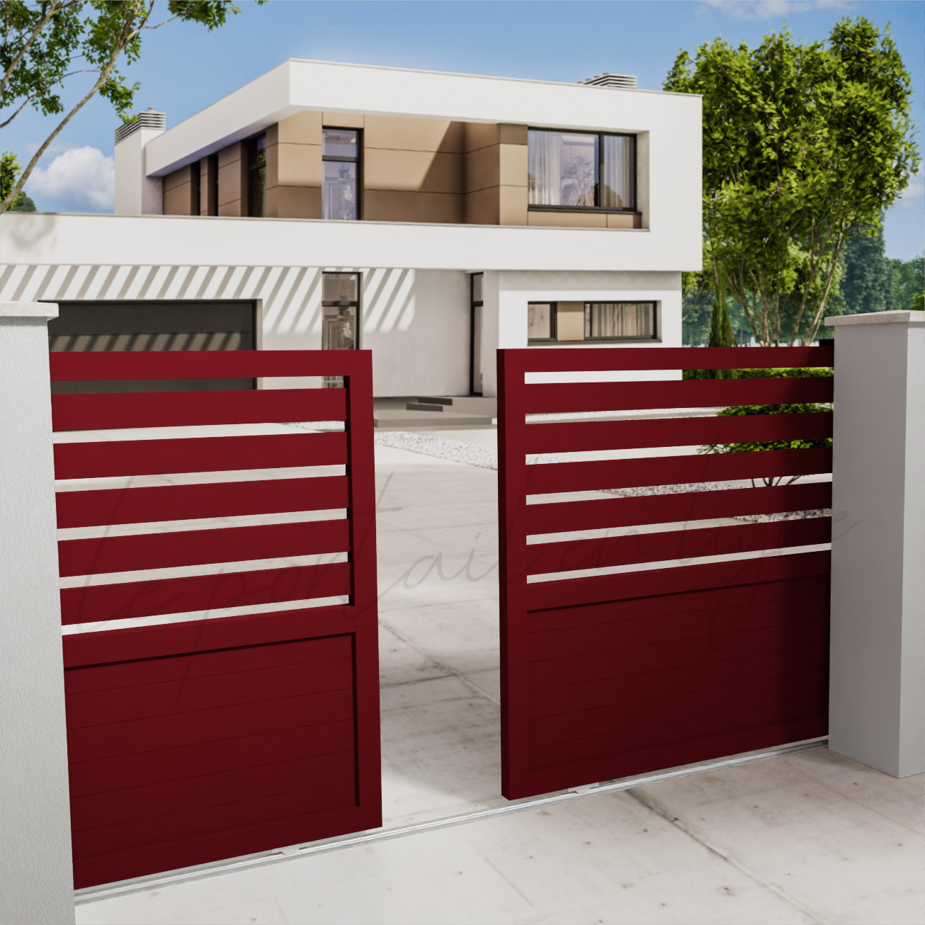 portail-double-coulissant-CITY-10-gap-rouge-3004