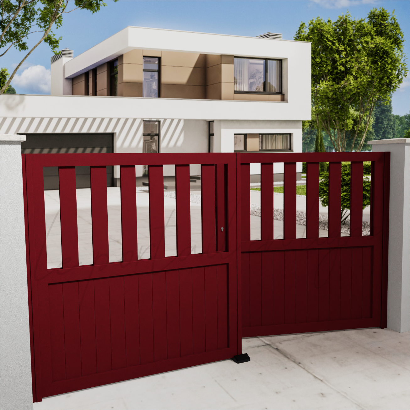 portail-battant-city-classic-10-rouge-3004