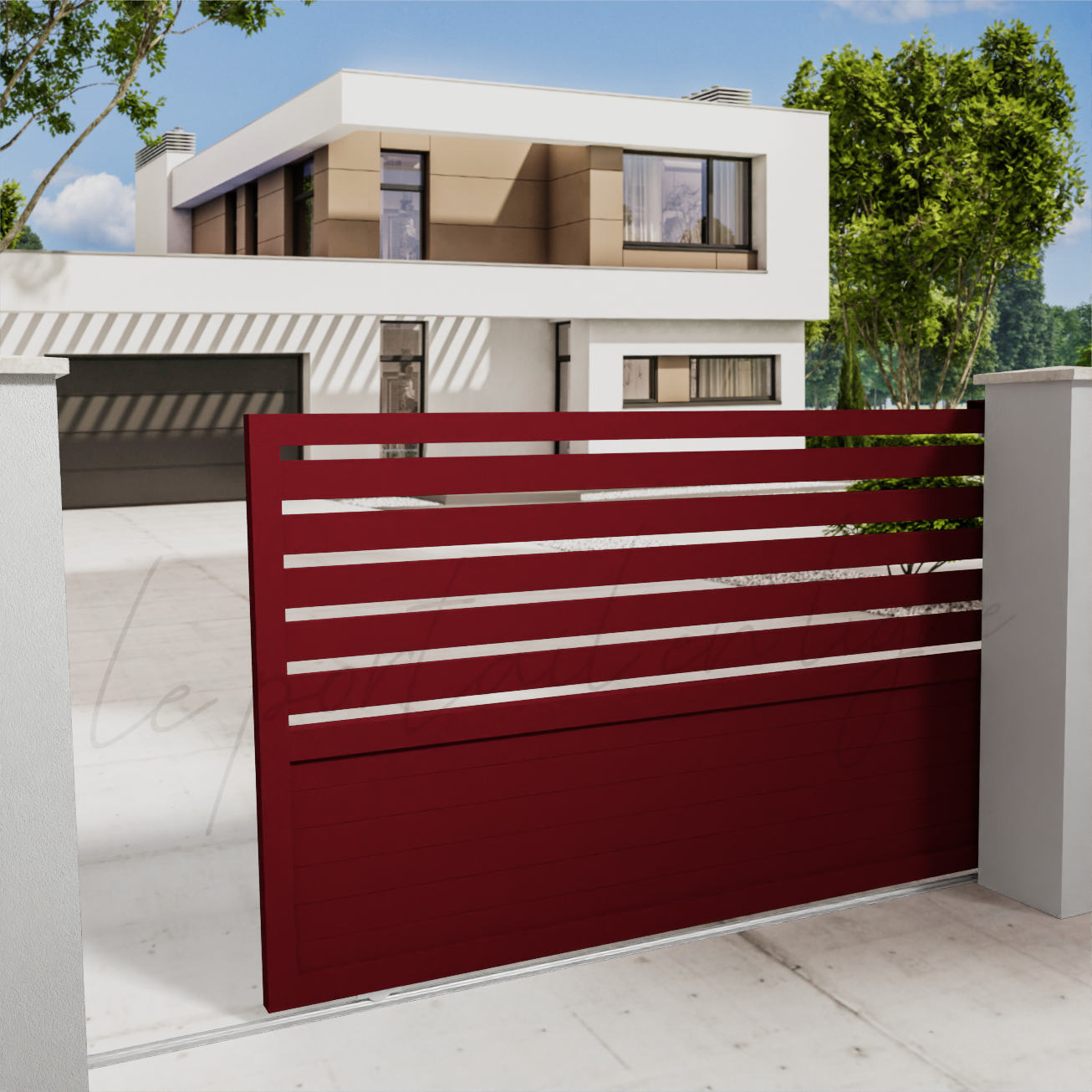 portail-coulissant-city-10-rouge-3004