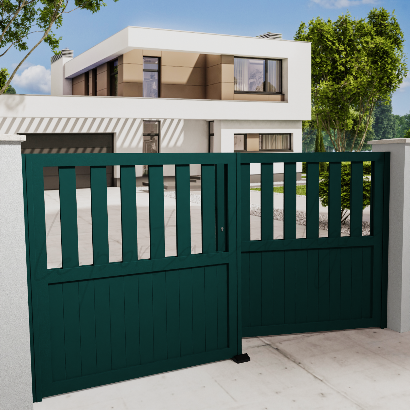 portail-battant-city-classic-10-vert-2500