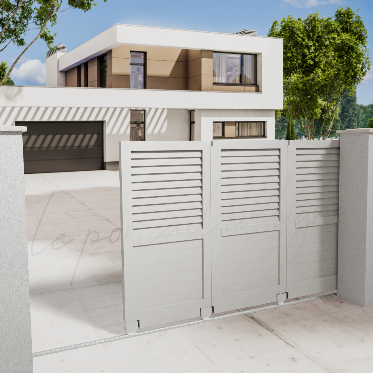 portail-sectionnel-lateral-venitian-blanc-9010