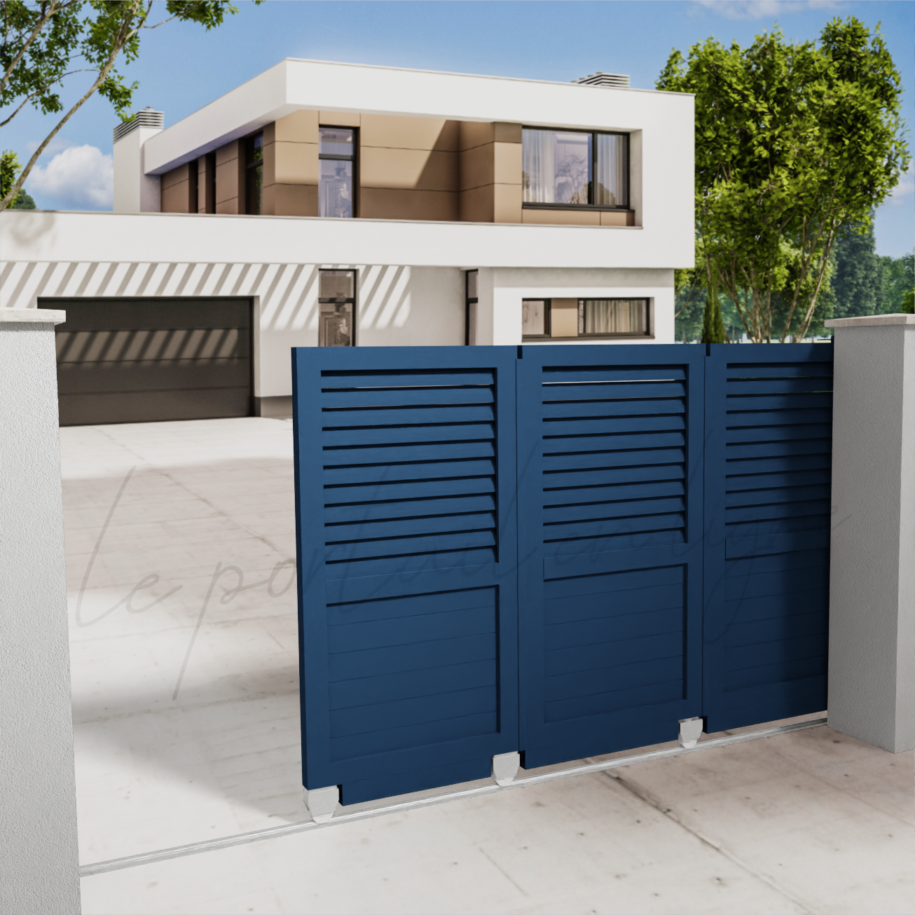 portail-sectionnel-lateral-venitian-bleu-700