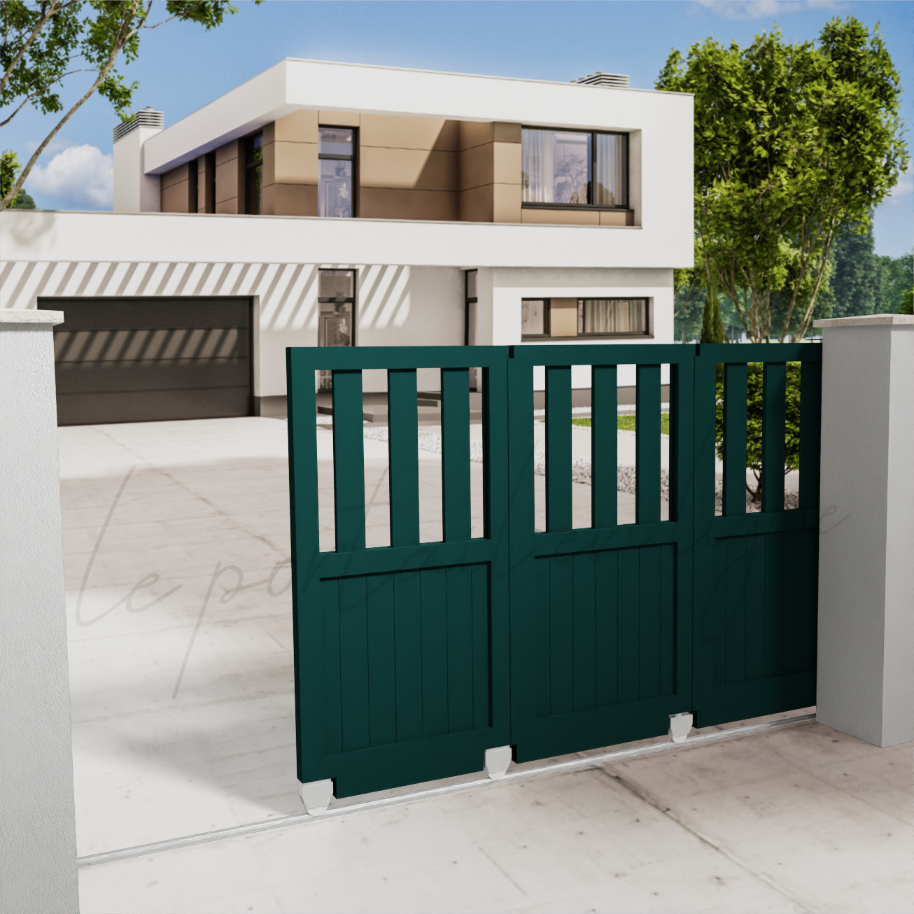 portail-sectionnel-lateral-classic-10-vert-2500